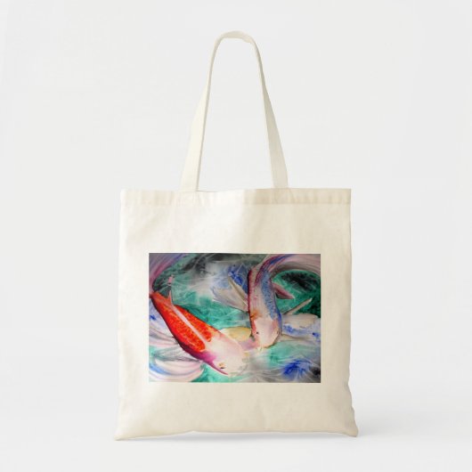 Butterfly Koi waterverf Japanse viskunst Tote Bag (Voorkant)