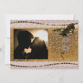 Butterfly, kralen, kant en schoot bedankkaart (Achterkant)