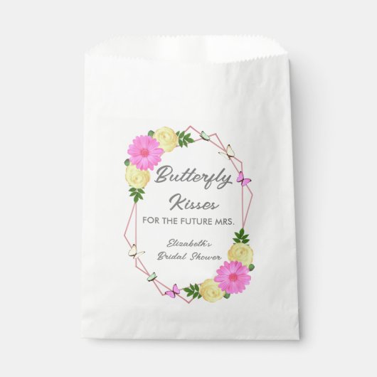 Butterfly kussen voor de toekomst Mrs Vrijgezellen Bedankzakje (Voorkant)