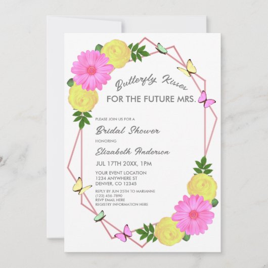 Butterfly kussen voor de toekomst Mrs Vrijgezellen Kaart (Voorkant)