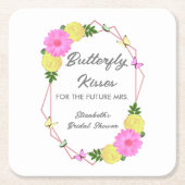 Butterfly kussen voor de toekomst Mrs Vrijgezellen Kartonnen Onderzetters (Voorkant)