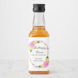 Butterfly kussen voor de toekomst Mrs Vrijgezellen Likeurfles Etiket