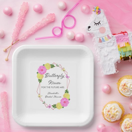 Butterfly kussen voor de toekomst Mrs Vrijgezellen Papieren Bordje (Feest)