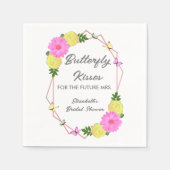 Butterfly kussen voor de toekomst Mrs Vrijgezellen Servet (Voorkant)