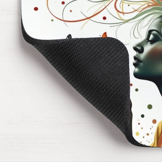 Butterfly lady art mousepad muismat (Hoek)