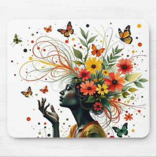 Butterfly lady art mousepad muismat