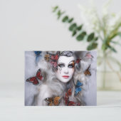 Butterfly Lady Briefkaart (Staand voorkant)