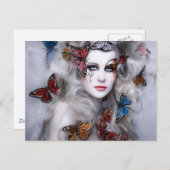 Butterfly Lady Briefkaart (Voorkant / Achterkant)