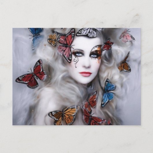 Butterfly Lady Briefkaart (Voorkant)