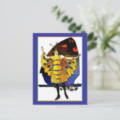 Butterfly Lady Briefkaart (Staand voorkant)