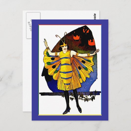 Butterfly Lady Briefkaart (Voorkant / Achterkant)