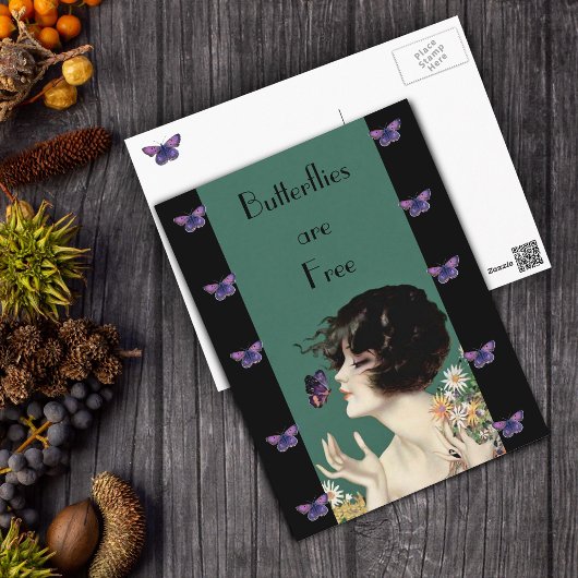 Butterfly Lady Briefkaart