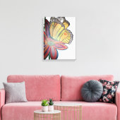 Butterfly landing on flower beautiful canvas afdruk (Insitu (Woonkamer))