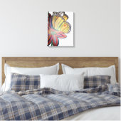 Butterfly landing on flower beautiful canvas afdruk (Insitu (Slaapkamer))