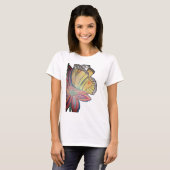 Butterfly landing on flower beautiful t-shirt (Voorkant volledig)