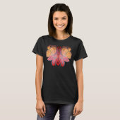 Butterfly landing on flower beautiful t-shirt (Voorkant volledig)