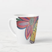 Butterfly landing on flower collection latte mok (Linkerhoek)