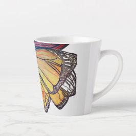Butterfly landing on flower collection latte mok