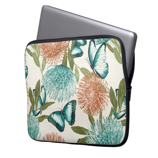 Butterfly Laptop Hoesje Laptop Sleeve (Voorkant Links)