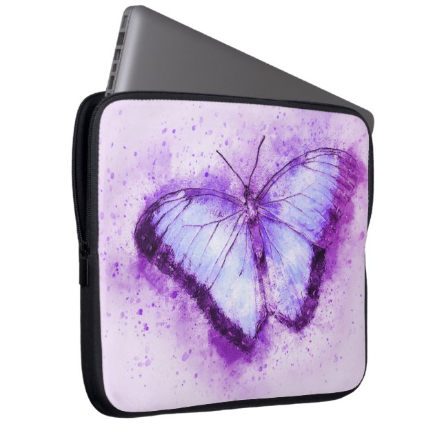 Butterfly Laptop Sleeve (Voorkant Rechts)
