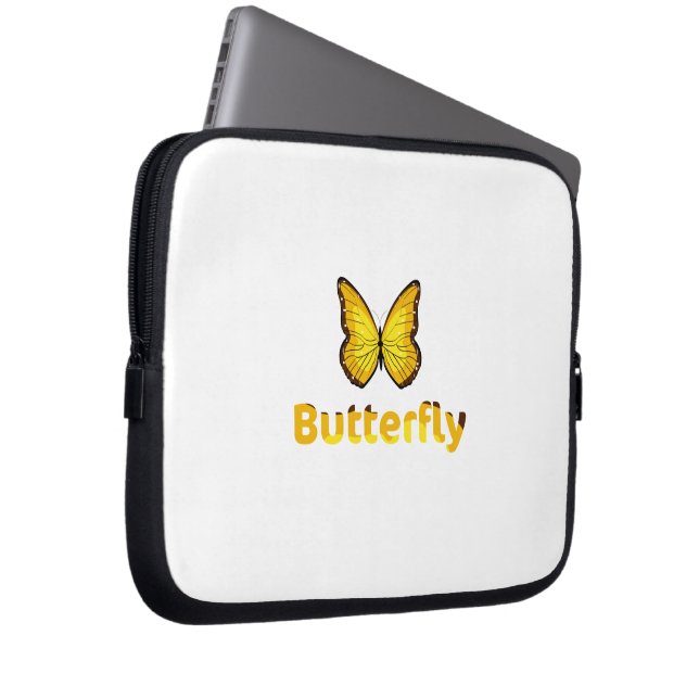 Butterfly Laptop Sleeve (Voorkant Rechts)