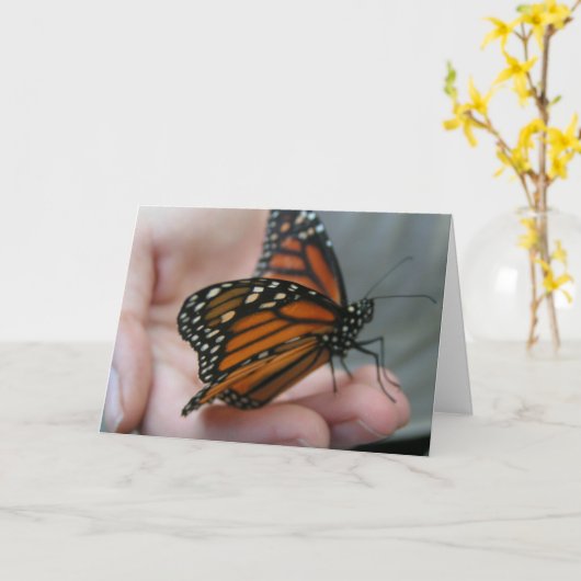 Butterfly Large Font Moederdag Kaart (Gele Bloem)