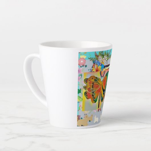 Butterfly Latte Mok (Linkerhoek)