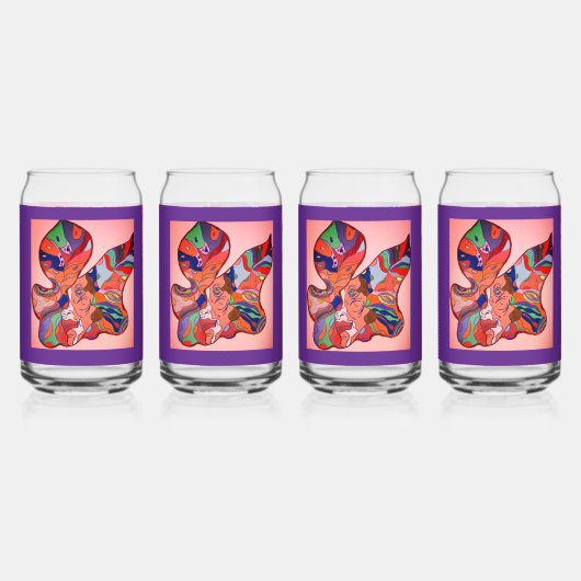 Butterfly Leaf Portrait Blikvorm Glas (Voorkant)