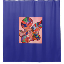 Butterfly Leaf Portrait Douchegordijn