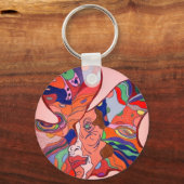 Butterfly Leaf Portrait Keychain (Voorkant)