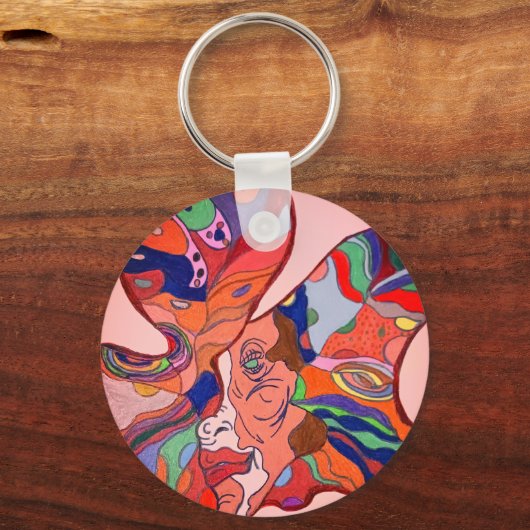 Butterfly Leaf Portrait Keychain (Voorkant)