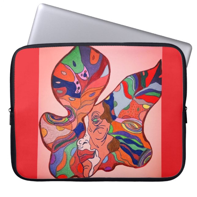 Butterfly Leaf Portrait Laptop Sleeve (Voorkant)