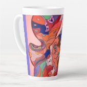 Butterfly Leaf Portrait Large Mug Latte Mok (Linkerhoek)