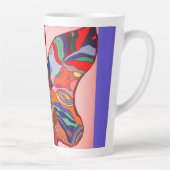 Butterfly Leaf Portrait Large Mug Latte Mok (Rechts)