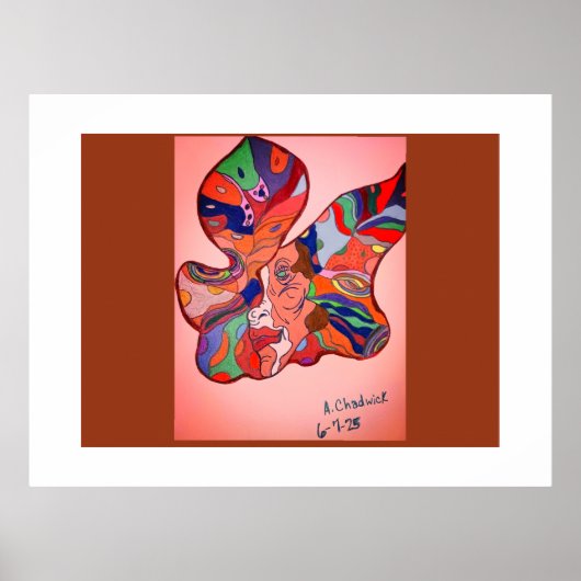 Butterfly Leaf Portrait Poster (Voorkant)