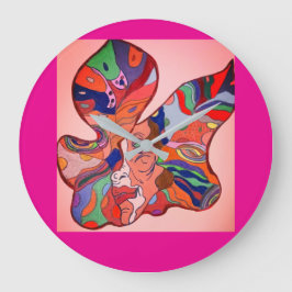 Butterfly Leaf Portrait Round Clock Grote Klok