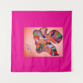 Butterfly Leaf Portrait Square Tapestry Wandkleed (Voorkant (horizontaal))