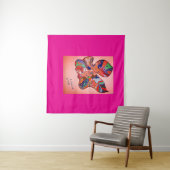 Butterfly Leaf Portrait Square Tapestry Wandkleed (In Situ (horizontaal))