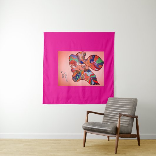 Butterfly Leaf Portrait Square Tapestry Wandkleed (In Situ (horizontaal))