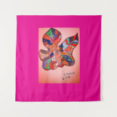 Butterfly Leaf Portrait Square Tapestry Wandkleed (Voorkant)