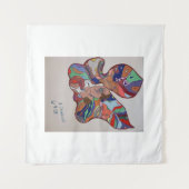 Butterfly Leaf Portrait Square Tapestry Wandkleed (Voorkant (horizontaal))