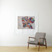 Butterfly Leaf Portrait Square Tapestry Wandkleed (In Situ (horizontaal))