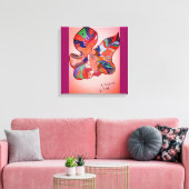 Butterfly Leaf Portrait Stretched Canvas Print (Insitu (Woonkamer))