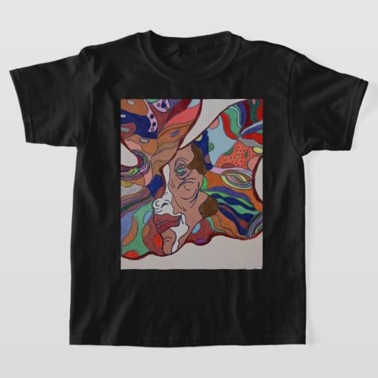 Butterfly Leaf Portrait Zwart T-shirt (Laagn)