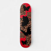BUTTERFLY LEOPARD/CHEETAH PRINT SKATEBOARD (Voorkant)