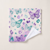 Butterfly Leopard White Bad Handdoek (Wasdoekje)