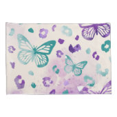 Butterfly Leopard White Kussensloop (Achterkant-Rechts)