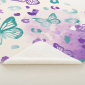 Butterfly Leopard White Sherpa Deken (3/4)