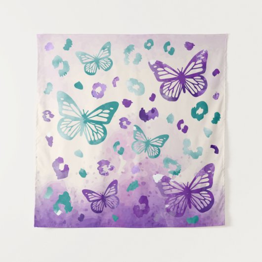 Butterfly Leopard White Wandkleed (Voorkant)