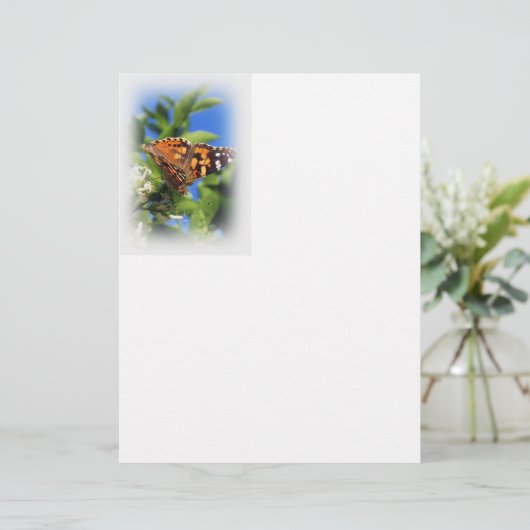 Butterfly Letterhead Briefhoofd Ontwerp (Staand voorkant)